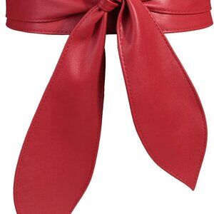 Women Leather Wrap Obi Belt Wide Cinch Waist Dress Accessory for Flattering Fit
